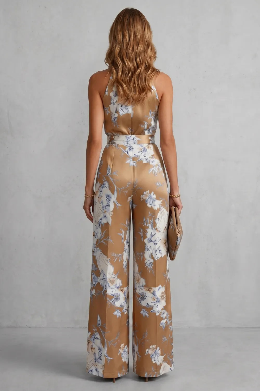 Romantic floral print – Halter jumpsuit