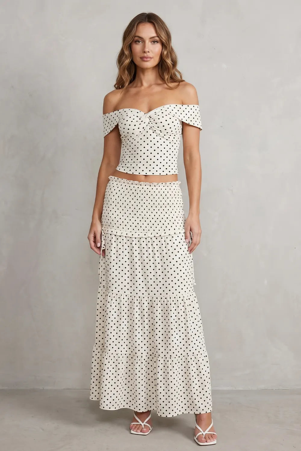 Polka dot romance – Skirt set