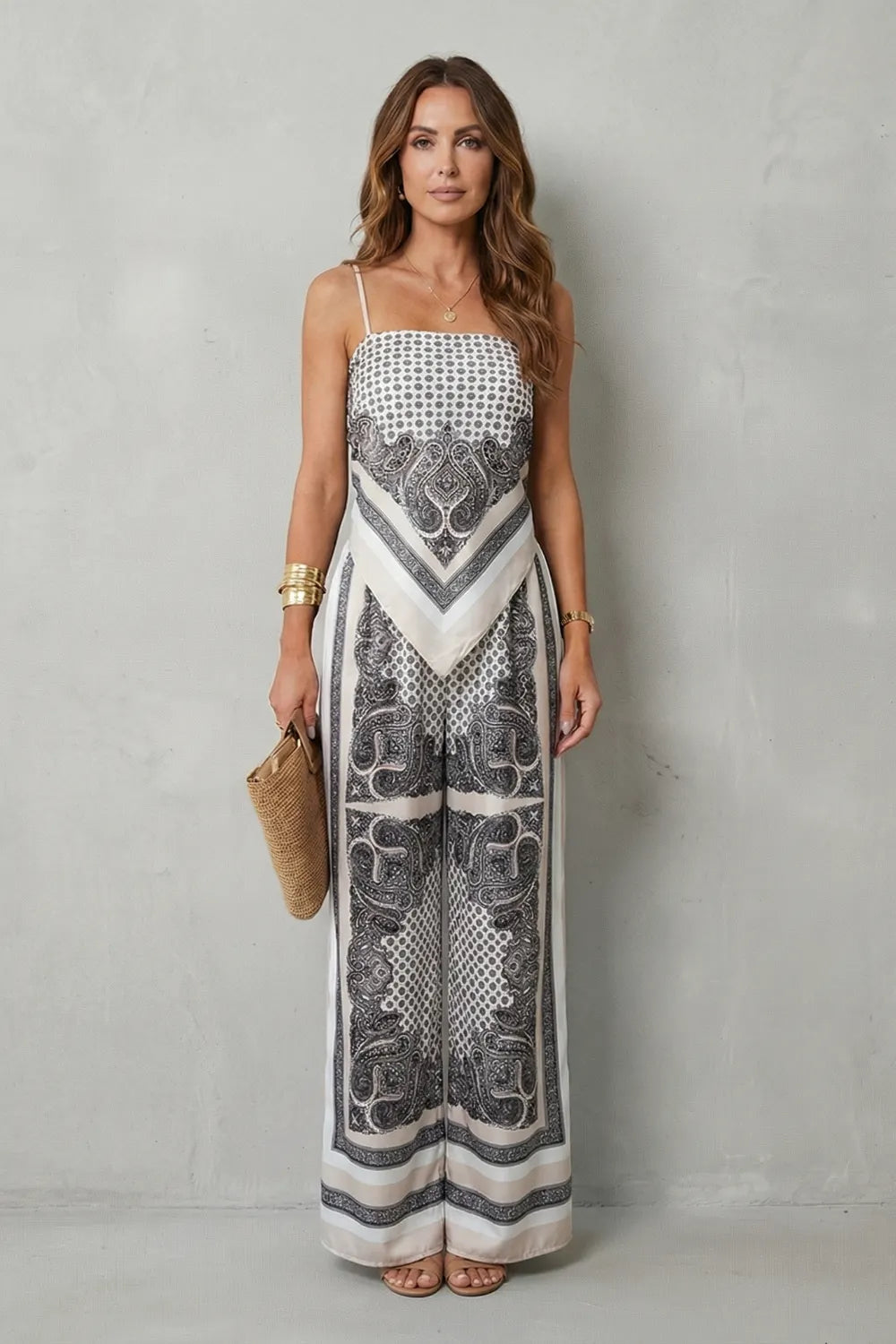 Ornate printed flow – Two piece set