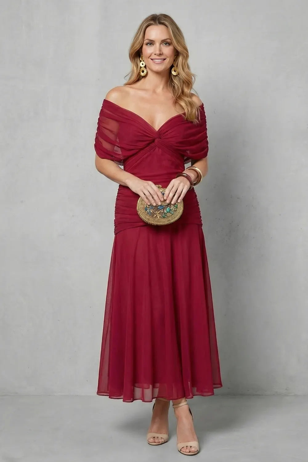 Draped floral flow – Maxi dress