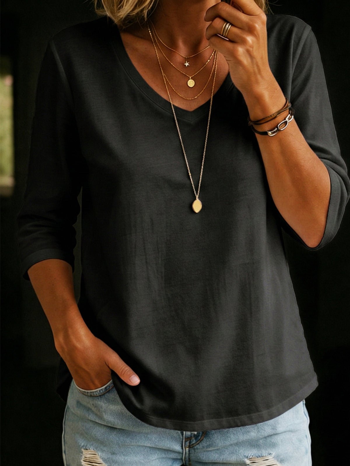 Cozy Casual Half-sleeve 100% Cotton T-shirt