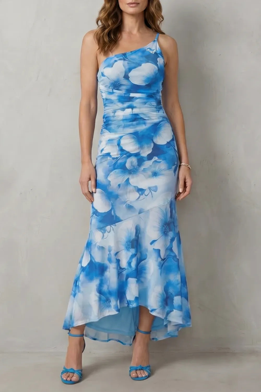 Floral elegance – Women’s One-Shoulder Maxi Dress