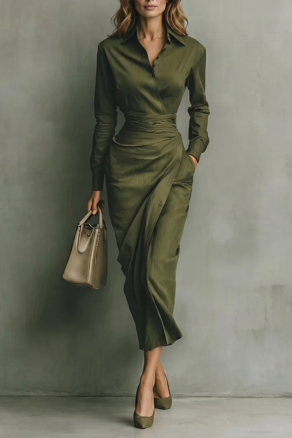 Draped waist refinement – Maxi dress