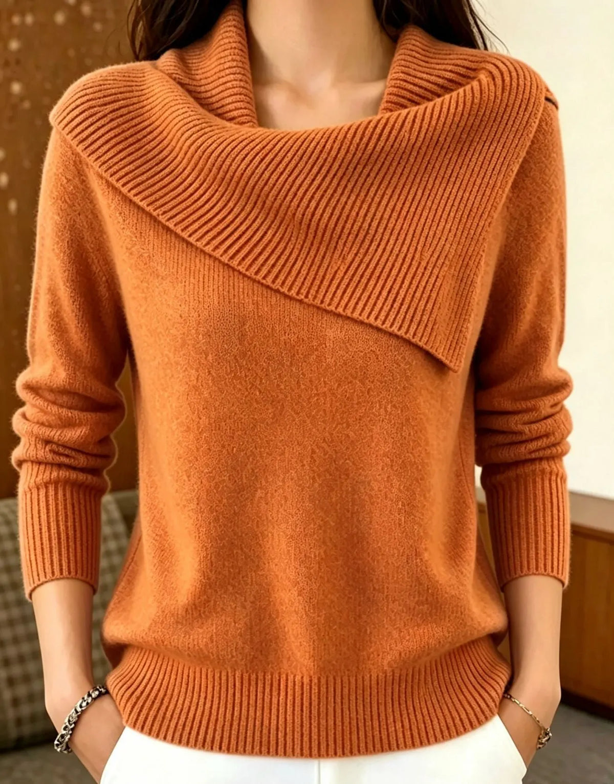 Collared Cold‐Shoulder Button Down Blouse Long Puff Sleeve V‐Neck Shirt