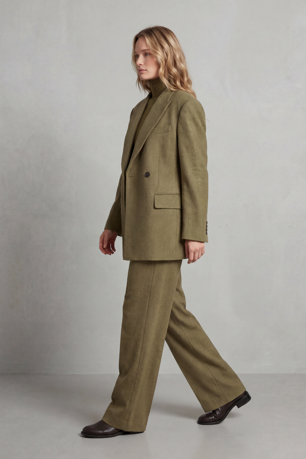 Timeless Tailored Set – Structured Blazer & Wide-Leg Trouser