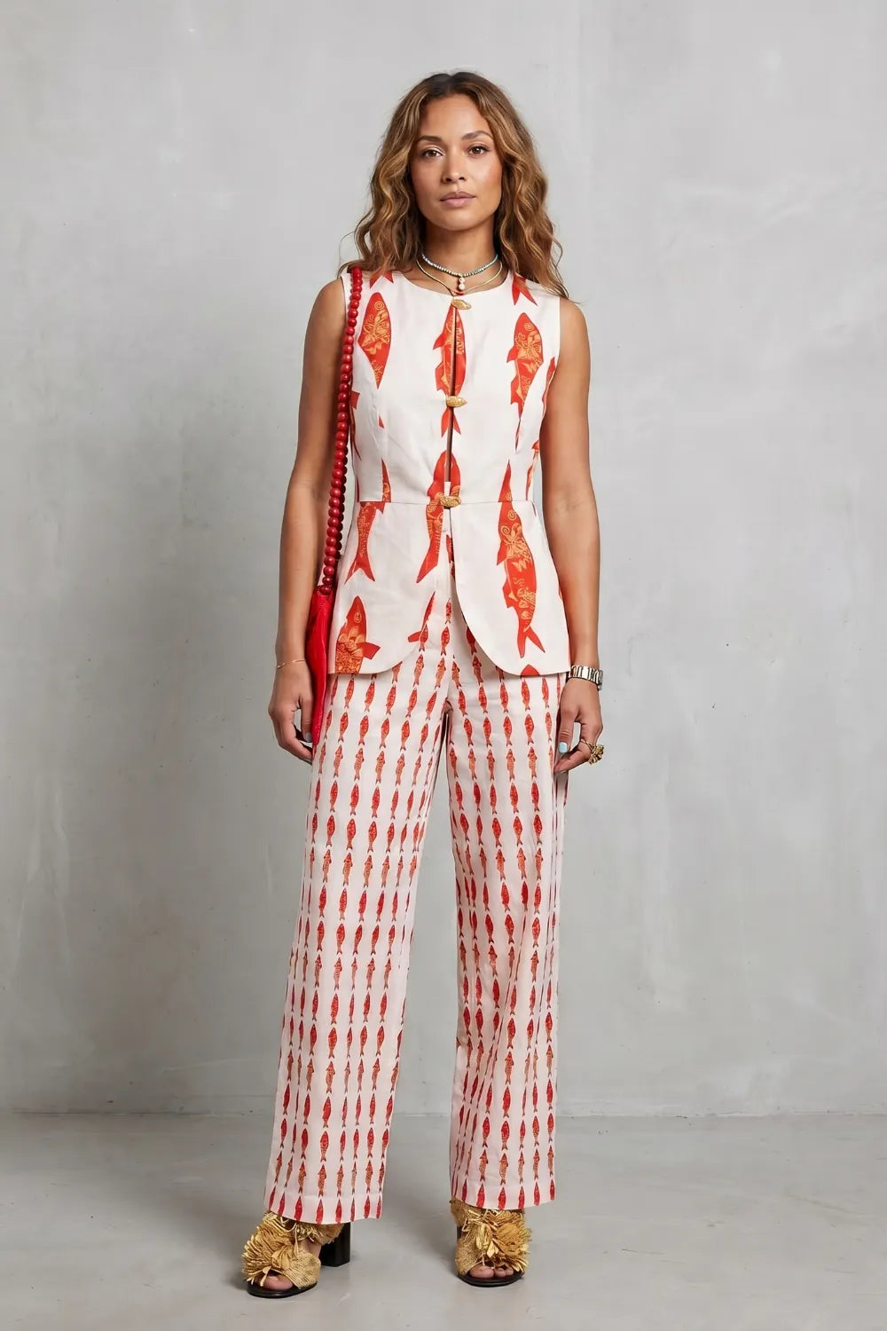 Coastal print sophistication – Trouser set