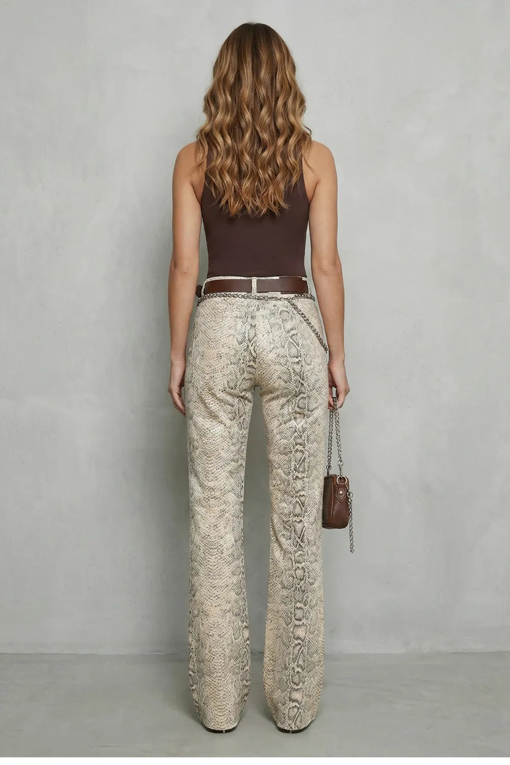Snake print elegance – Palazzo jeans