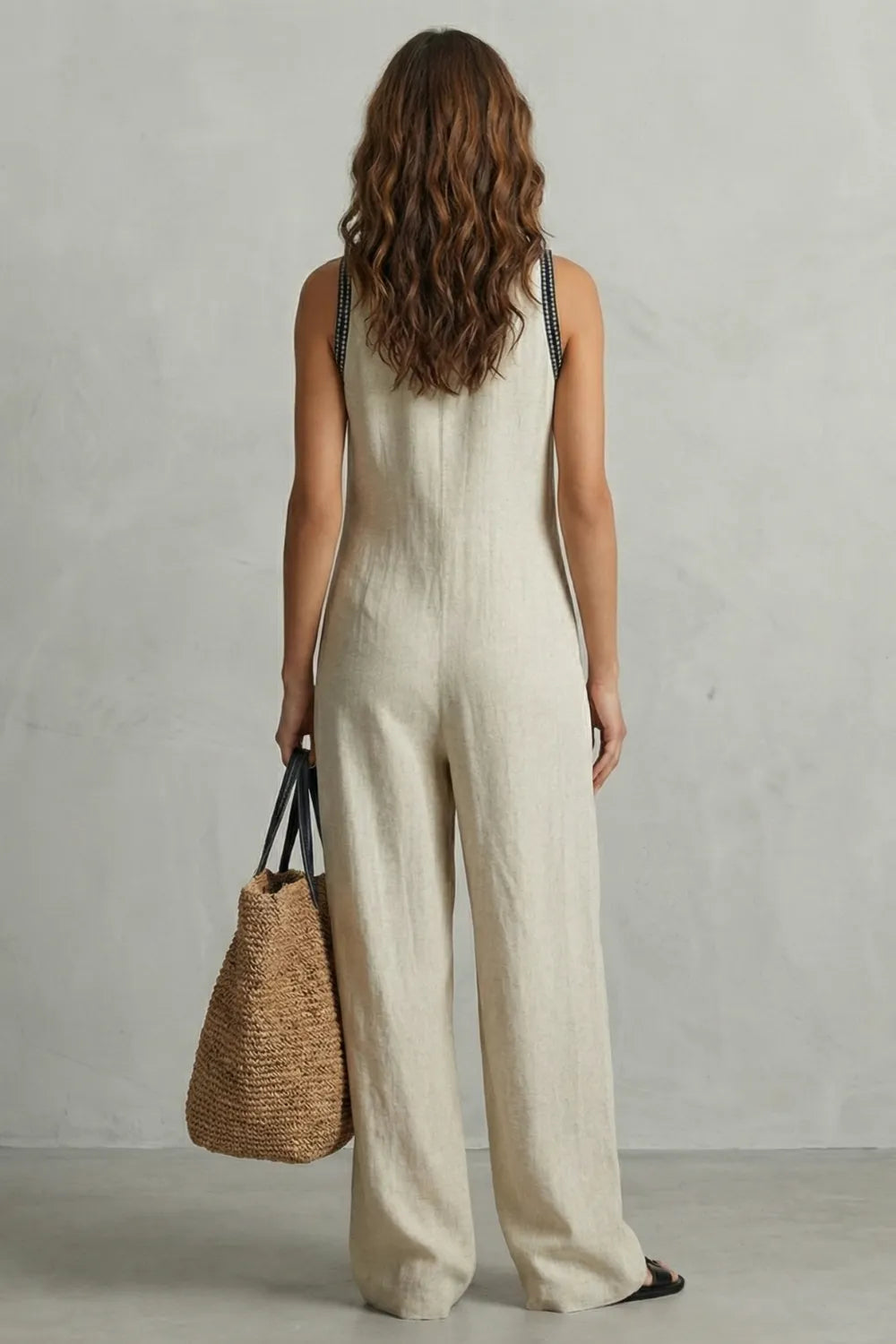 Minimalist zip stand collar – Jumpsuit