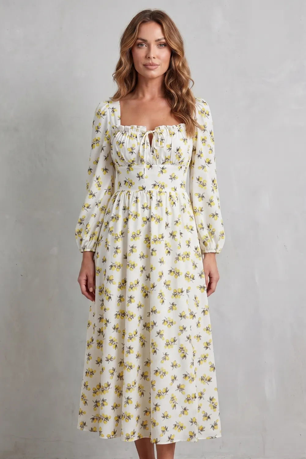 Sweet fruit print romance – Maxi dress