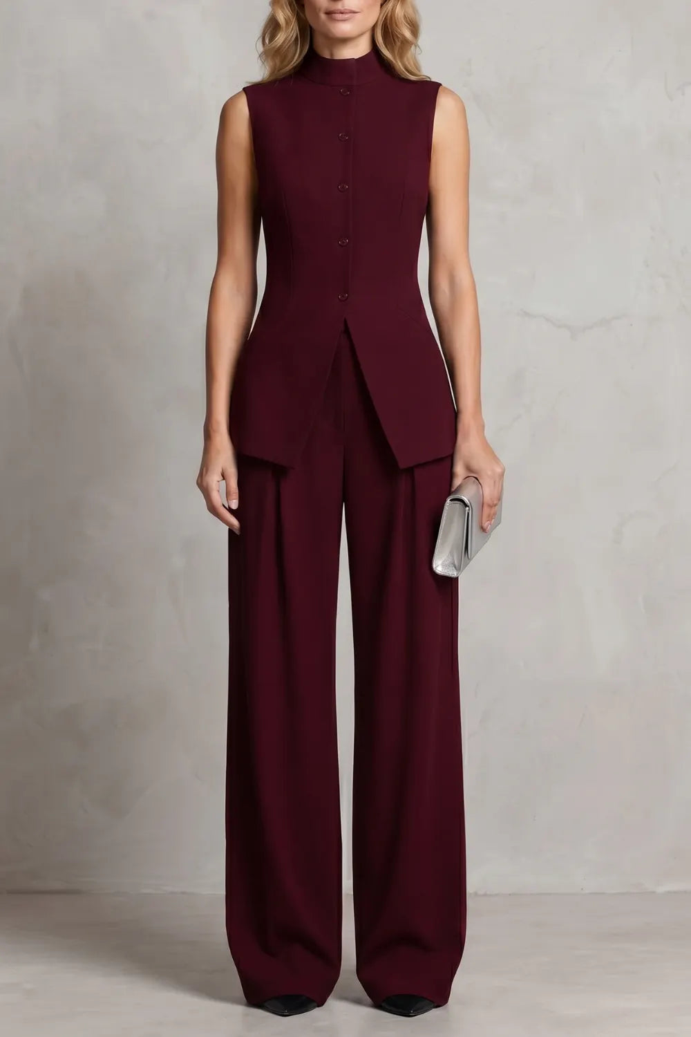 Draped tailored elegance – Trouser set