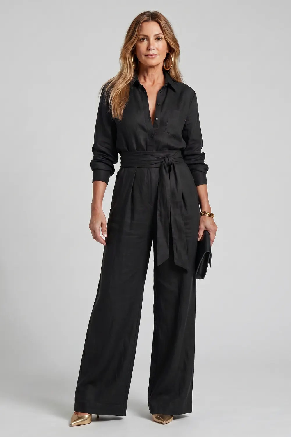 Effortless tailored elegance – Wide-leg jumpsuit