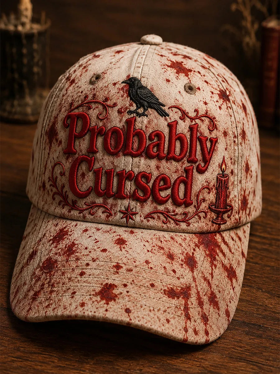Halloween Blood Retro Art Print Casual Baseball Cap