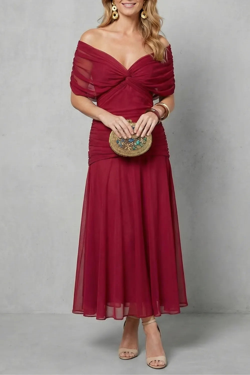 Draped floral flow – Maxi dress