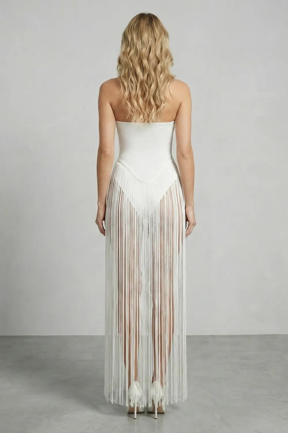 Fringe panel allure – Mini dress