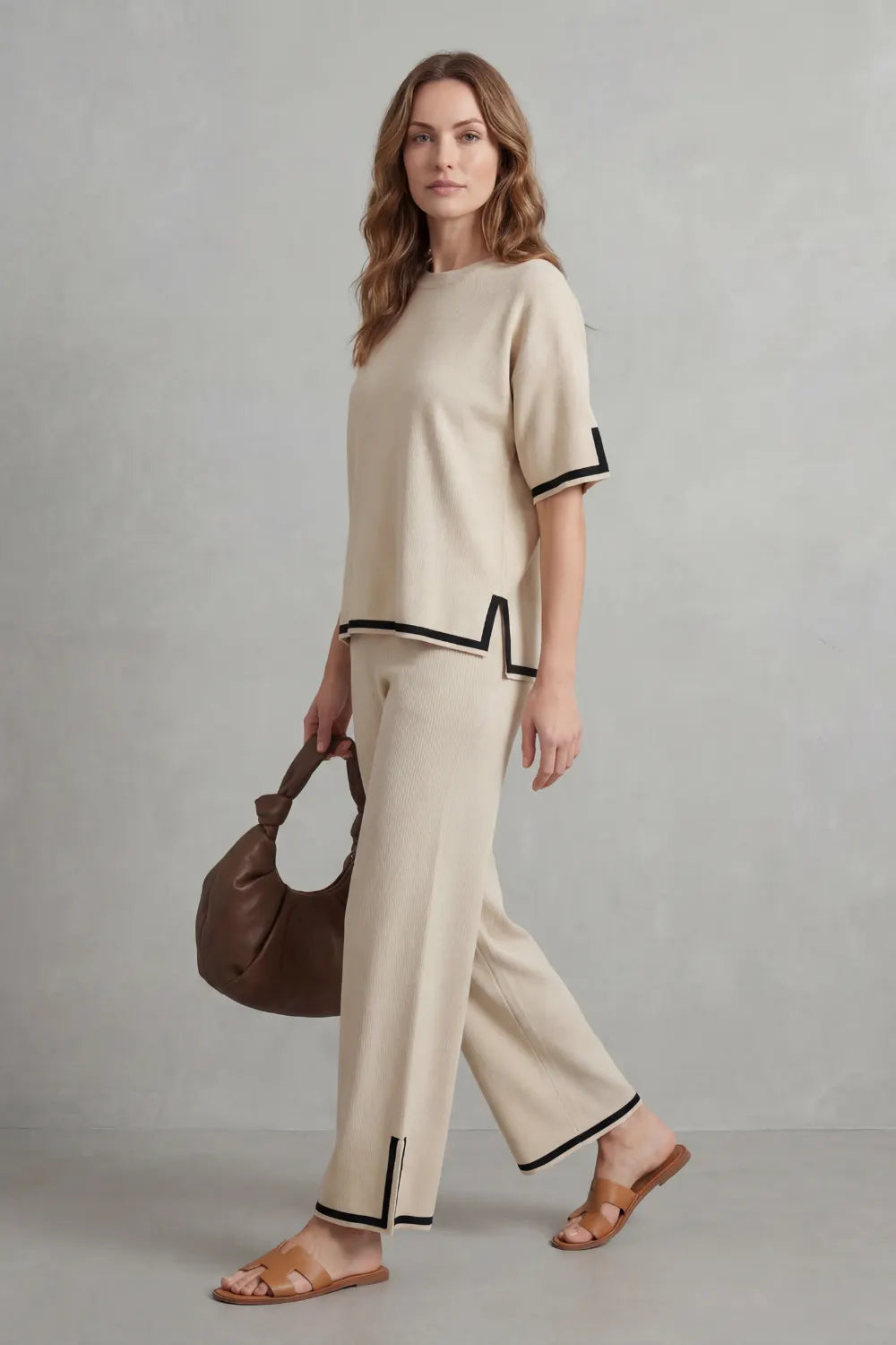 Chic Contrast Trim – Lounge Set