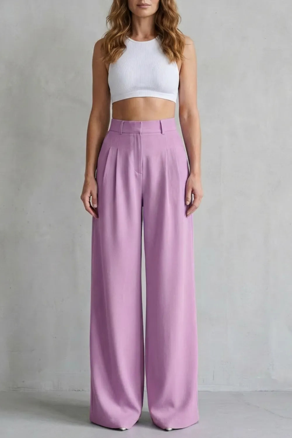 Flowing drape – Wide-leg tailored trousers