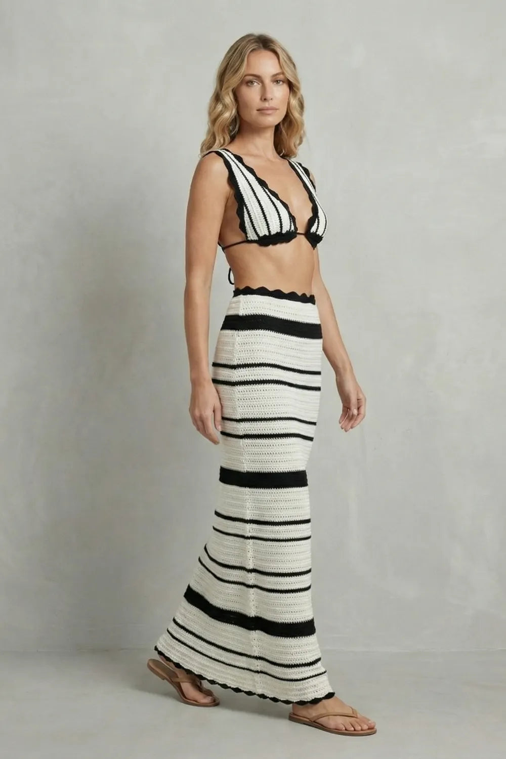 Coastal allure – Women’s Open Sleeveless Crochet Set