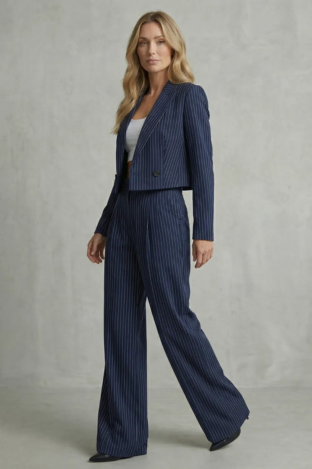 Tailored striped elegance – Two piece set