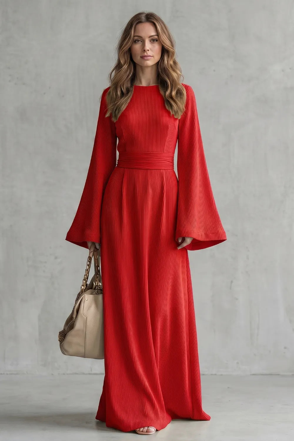 Pleated grace elegance – Maxi dress