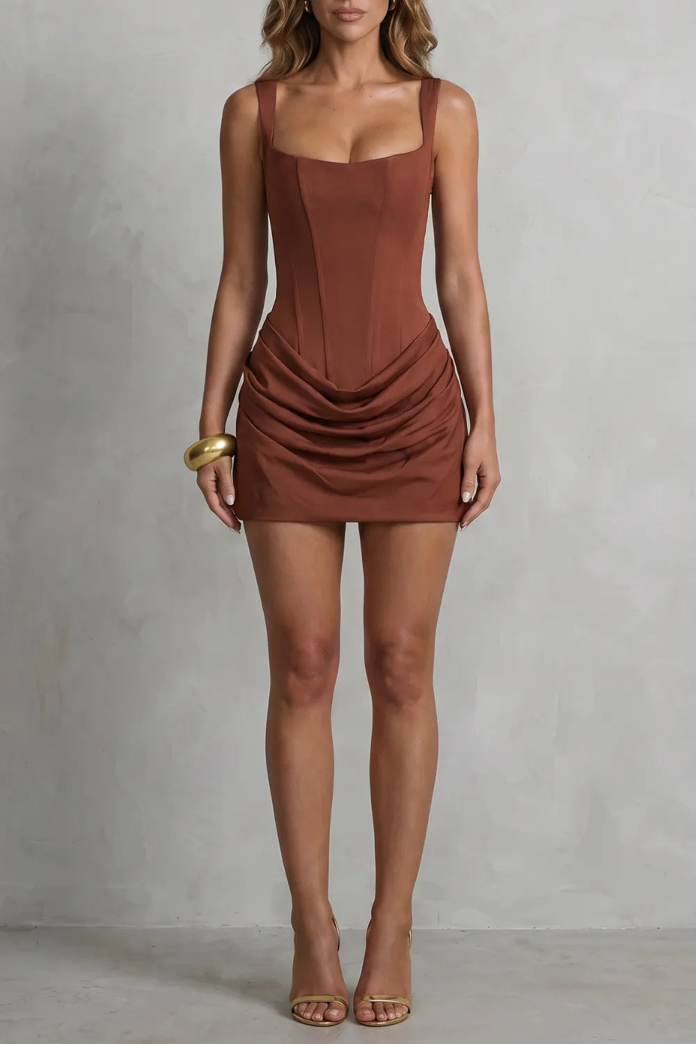 Sculpted draped corsetry – Mini dress