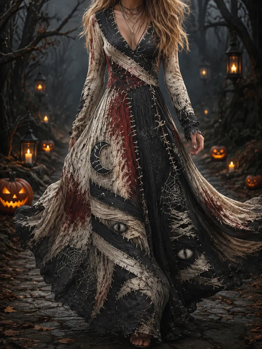 Women's Halloween Funny Art Print Dress