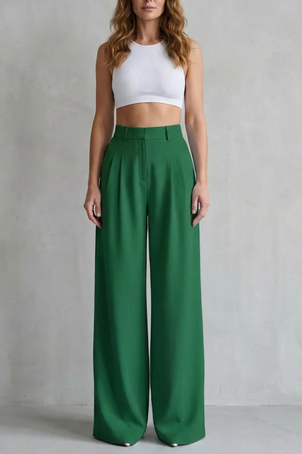 Flowing drape – Wide-leg tailored trousers