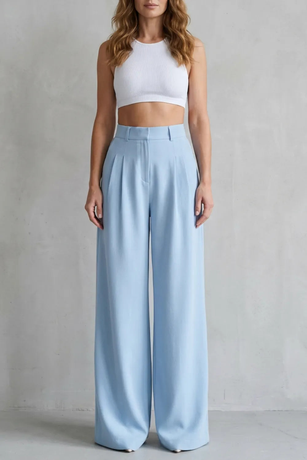 Flowing drape – Wide-leg tailored trousers