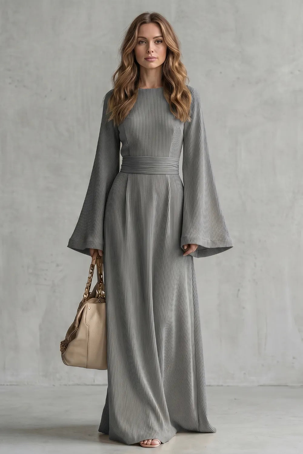 Pleated grace elegance – Maxi dress