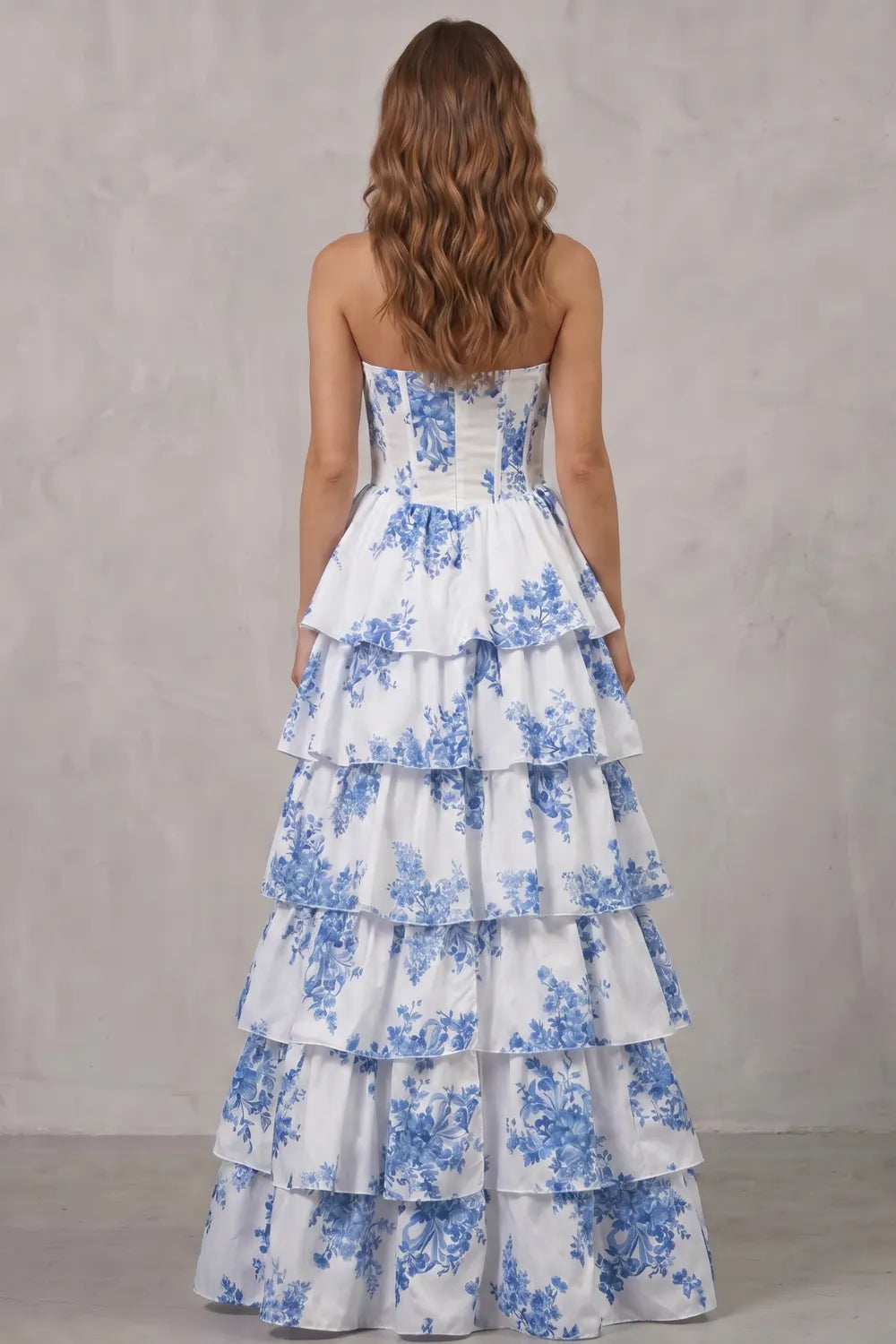 Layered floral couture – Maxi dress