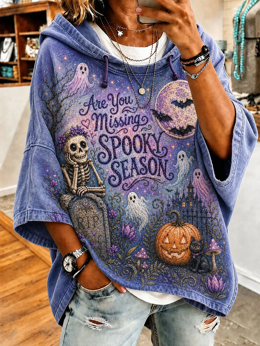Women’s Oversized Halloween Poncho Hoodie