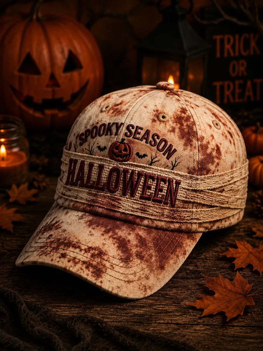 Retro Funny Halloween Art Print Casual Baseball Cap