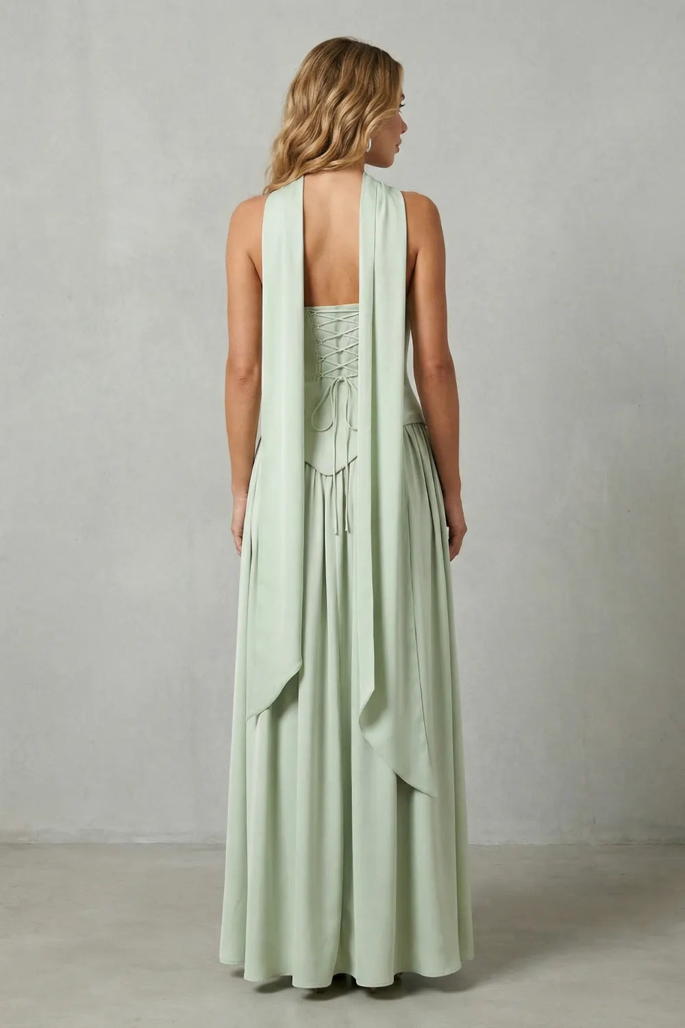 Asymmetric drape accent – Strapless formal gown