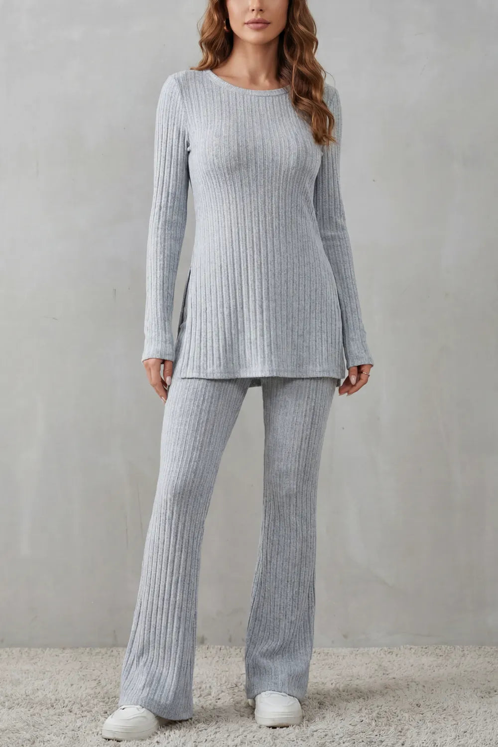 Ribbed elegance – Knit lounge set
